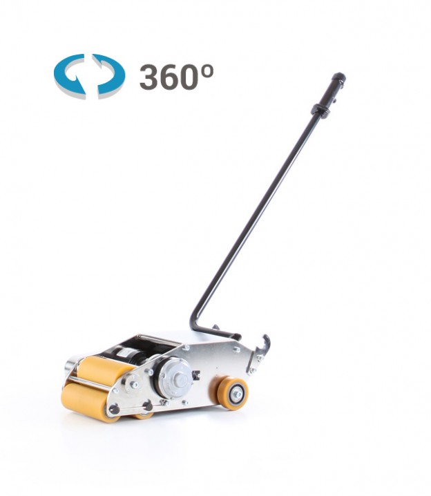 Handheld floor roller with long handle